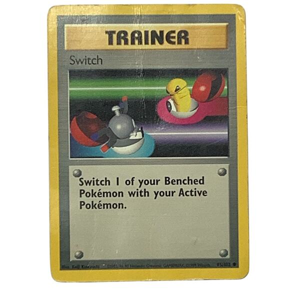 Switch 95/102 Common Base Set Unlimited Pokemon 1999 WOTC, Good Condition - Picture 1 of 5